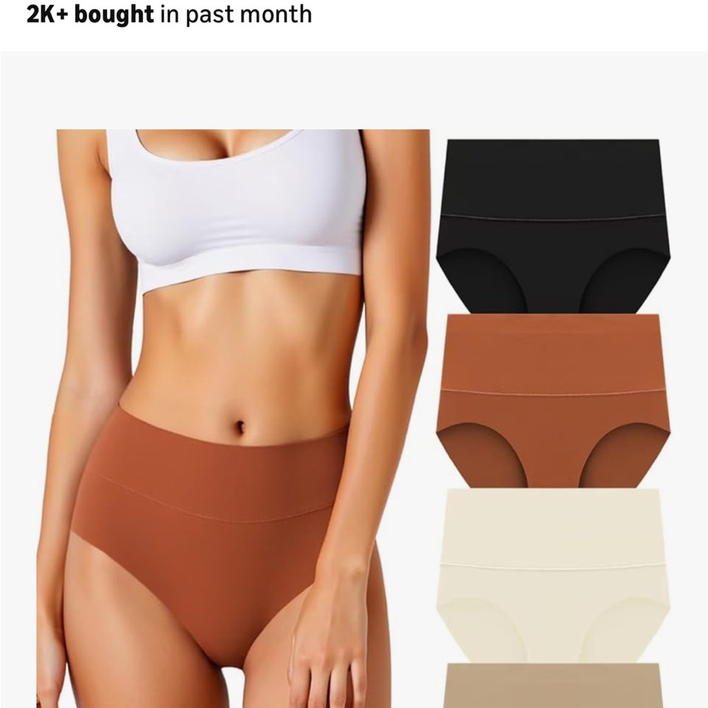 Women's Panties 8 pair Tan Sz L